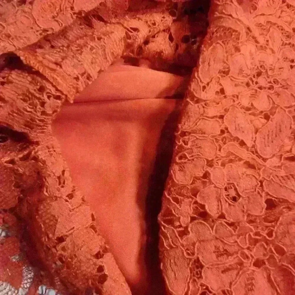 NSR Napean Sea Rd Womens Dress Red Size Small Harlow Lace Mini Melon - Picture 7 of 16